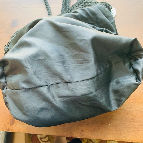 NWOT The Sak Bag Backpack Black Crochet Macrame Classic Versatile Drawstring - Picture 9 of 9